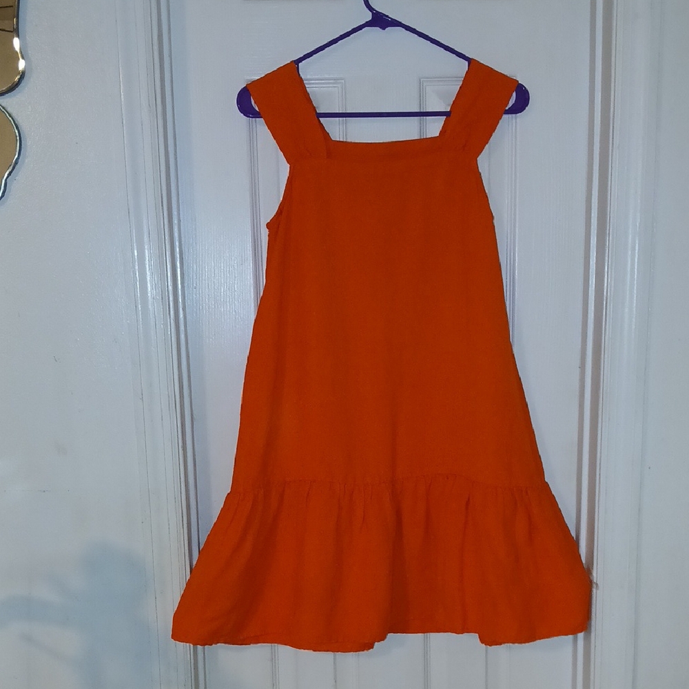 Orange Sleeveless  Dress